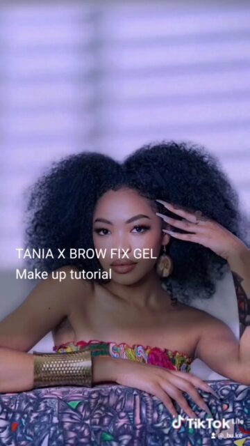 "HOW To".... By @curlsbytania using the BU.KE' Brow fix Gel to Naturally tame & style the eyebrows.Browfix Gel available..https://bu-ke.co.ke/product/brow-fix-gel/#purpleteakenya #madeinkenya