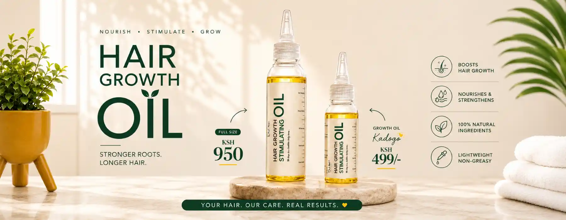 buke hair growth stimulating oil poster